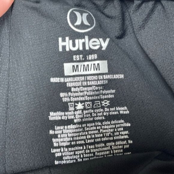 Hurley Mens Black Floral Swim Shorts 18” Outseam Medium a0319 - Picture 4 of 6